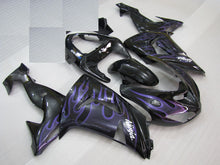 Cargar imagen en el visor de la galería, Black and Purple Flame - NINJA ZX-10R 06-07 Fairing Kit