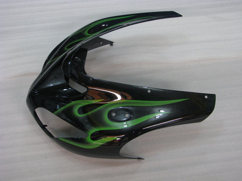 Black and Green Flame - NINJA ZX-10R 06-07 Fairing Kit