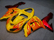 Cargar imagen en el visor de la galería, Yellow and Red Flame - NINJA ZX-10R 06-07 Fairing Kit