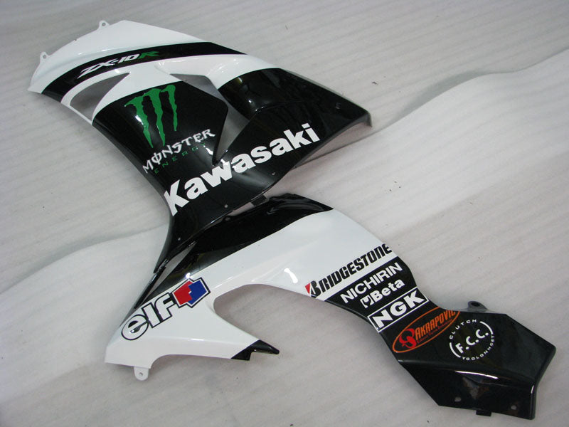 White and Black Monster - NINJA ZX-10R 06-07 Fairing Kit