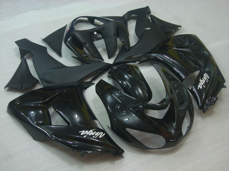 Black and Matte Black Factory Style - NINJA ZX-10R 06-07 Fairing Kit