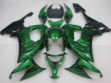 Cargar imagen en el visor de la galería, Green and Black Flame - NINJA ZX-10R 08-10 Fairing Kit