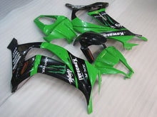 Cargar imagen en el visor de la galería, Green and Black Monster - NINJA ZX-10R 11-15 Fairing Kit