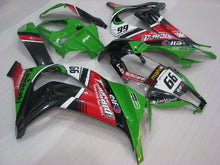 Cargar imagen en el visor de la galería, Green and Red Black Motocard - NINJA ZX-10R 11-15 Fairing Kit