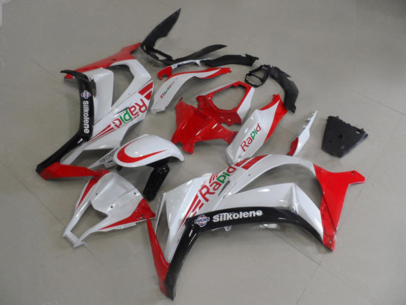 Red and White Black Rapid - NINJA ZX-10R 11-15 Fairing Kit