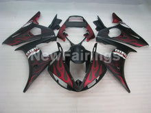 Cargar imagen en el visor de la galería, Matte Black and Red Flame - YZF-R6 03-04 Fairing Kit Vehicles &amp; Parts &gt; Vehicle Parts &amp; Accessories &gt; Motor Vehicle