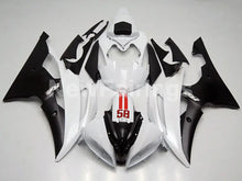 Cargar imagen en el visor de la galería, White and Black Factory Style - YZF-R6 08-16 Fairing Kit Vehicles &amp; Parts &gt; Vehicle Parts &amp; Accessories &gt; Motor Vehicle