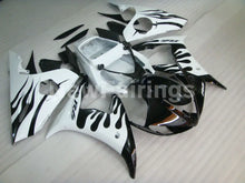 Cargar imagen en el visor de la galería, White and Black Flame - YZF-R6 03-04 Fairing Kit Vehicles &amp; Parts &gt; Vehicle Parts &amp; Accessories &gt; Motor Vehicle Parts &gt;