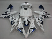 Cargar imagen en el visor de la galería, White and Blue Flame - YZF-R1 04-06 Fairing Kit - Vehicles