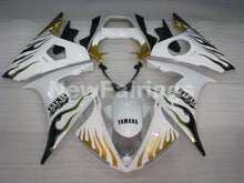 Cargar imagen en el visor de la galería, White and Gold Flame - YZF-R6 03-04 Fairing Kit Vehicles &amp; Parts &gt; Vehicle Parts &amp; Accessories &gt; Motor Vehicle Parts &gt;