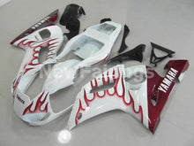 Cargar imagen en el visor de la galería, White and Wine Red Flame - YZF-R6 98-02 Fairing Kit Vehicles &amp; Parts &gt; Vehicle Parts &amp; Accessories &gt; Motor Vehicle