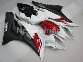 White and Wine Red Matte Black Factory Style - YZF-R6 06-07 Fairing Kit Vehicles & Parts > Vehicle Parts & Accessories
