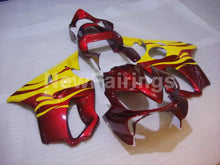 Cargar imagen en el visor de la galería, Yellow and Wine Red Flame - CBR600 F4i 01-03 Fairing Kit -